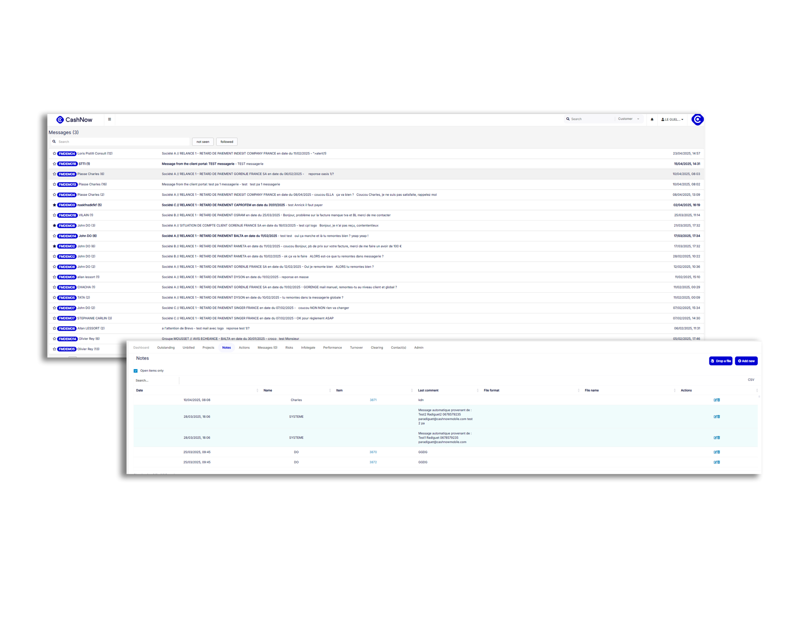 Historisation des échanges