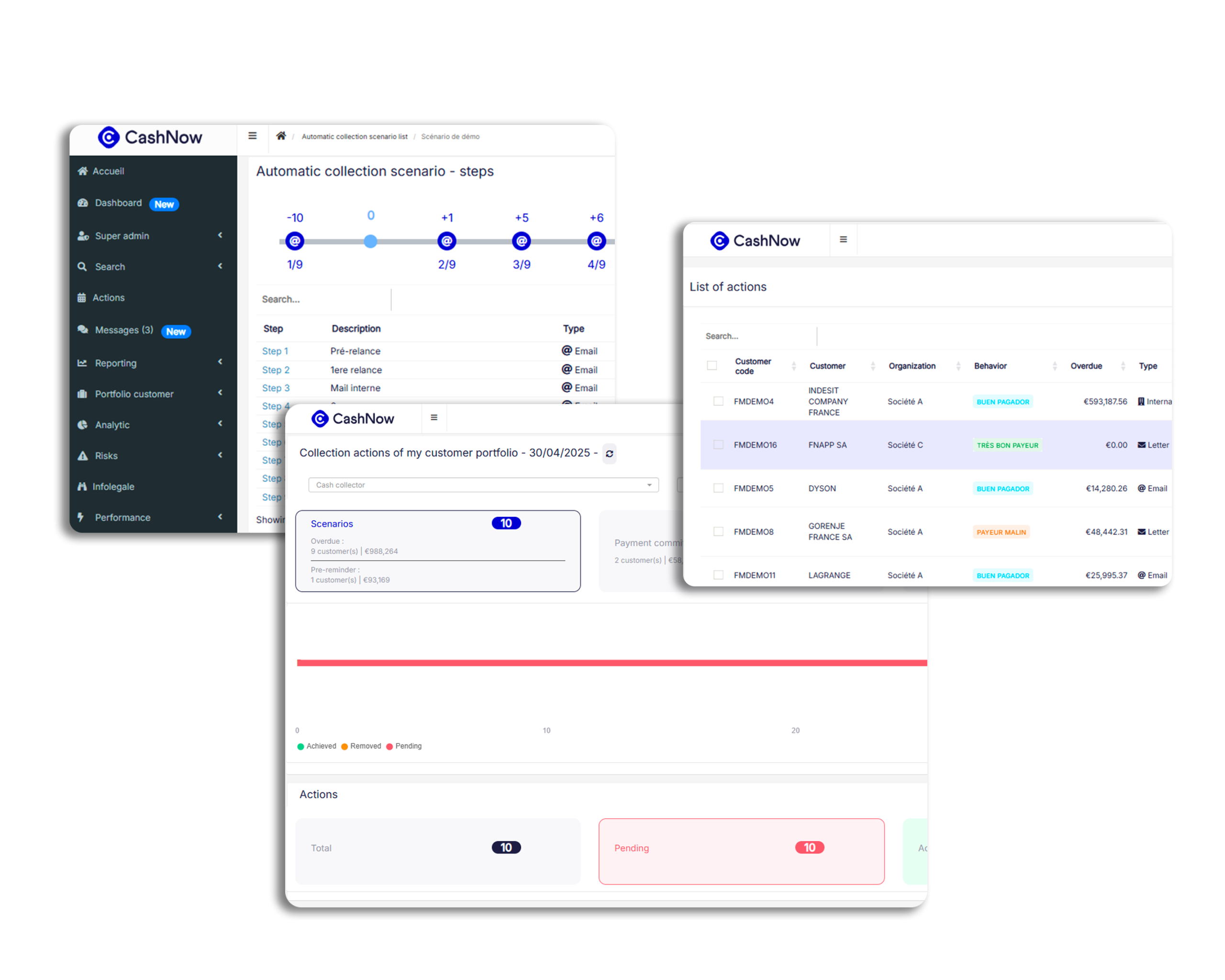Relance client avec Cahsnow