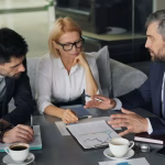 réunion de travail de l'équipe finance
